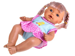 LALKA BOBAS + NOSIDEŁKO z włosami gaworzy siusia