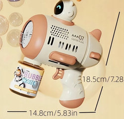 PISTOLET DO ROBIENIA BANIEK NA BAŃKI AUTOMAT MASZYNA BATERIE AA LED Z PŁYN