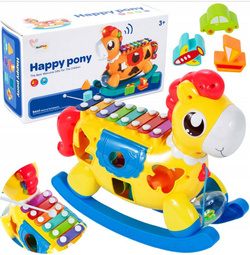 KONIK INTERAKTYWNY SORTER CYMBAŁKI ŚWIATŁO DŹWIĘK