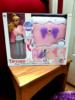 DOMEK DLA LALEK rozkładany otwierany DOMEK na kółkach WALIZKA Lalki LALKA