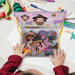 UKŁADANKA MAGNETYCZNA PUZZLE KREATYWNE UBIERANIE DZIEWCZYNKI UBIERANKA