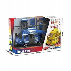 HELIKOPTER POLICYJNY RATUNKOWY DUŻY ZABAWKA ŚMIGŁOWIEC do skręcania