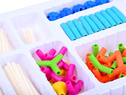 KLOCKI SŁOMKI KONSTRUKCYJNE PATYCZKI RURKI 106 EL