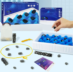 Kamienie magnetyczne Gra w szachy PLANSZOWA magnesy logiczna z magnesami