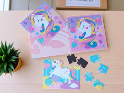 MAGNETYCZNA UKŁADANKA JEDNOROŻEC KSIĄŻECZKA PUZZLE MAGNETYCZNE ZABAWKA