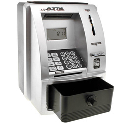 Bankomat Skarbonka SEJF BANK zabawka +KARTA na PIN